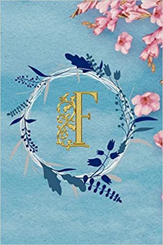 okumak F: : Cute monogram Initial letter F notebook for women and girls - Floral Design