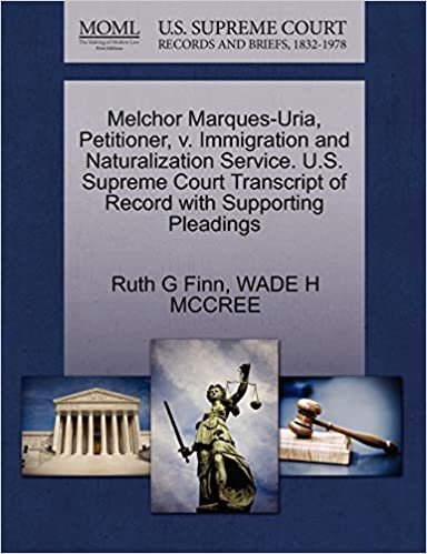 okumak Melchor Marques-Uria, Petitioner, v. Immigration and Naturalization Service. U.S. Supreme Court Transcript of Record with Supporting Pleadings