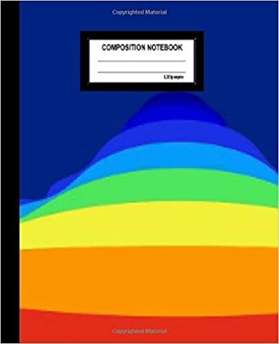 okumak Composition Notebook: Rainbow Watercolor Composition Notebook - College Wide Ruled Blank Lined Cute Journal for Girls s Kids School Writing Notes (7.5 x 9.25 in)