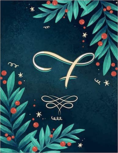 okumak Letter F Notebook: Personalized Christmas Monogram Sketchbook &amp; Notebook Gift Idea with Letter F Monogram &amp; Initial | 8.5 inches size and 50 Wide ruled pages and 100 sketchbook pages