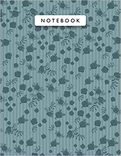 okumak Notebook Ming Color Mini Vintage Rose Flowers Small Lines Patterns Cover Lined Journal: 21.59 x 27.94 cm, Wedding, Monthly, Planning, Journal, 110 Pages, 8.5 x 11 inch, College, A4, Work List