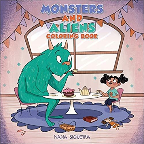 okumak Monsters and Aliens Coloring Book: For Kids Ages 4-8 (Coloring Books for Kids)