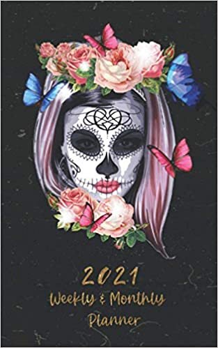 okumak 2021 Planner Pocket Size: Academic Year 5&quot;x8&quot; Daily Weekly &amp; Monthly Yearly Agenda Calendar Personal Time Management Diary with To Do List, Habit Tracker, 12 Months, Jan - Dec 2021 Sugar Skull Floral