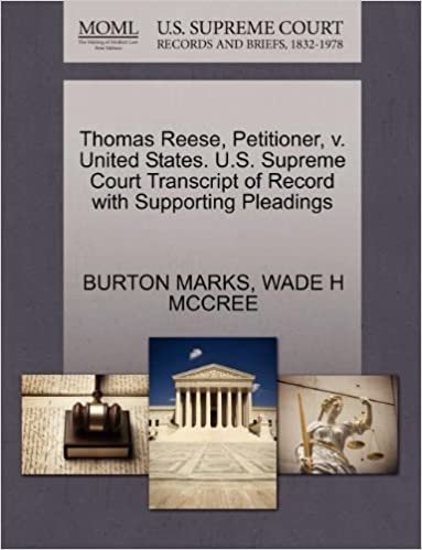 okumak Thomas Reese, Petitioner, v. United States. U.S. Supreme Court Transcript of Record with Supporting Pleadings