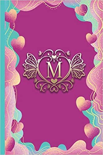 okumak Initial M Notebook : Initial M Monogram Address Book Alphabetical Organizer Journal Notebook: Romantic Design Love Style Gift For Valentine&#39;s Day, Birthday Gift, Women Gift