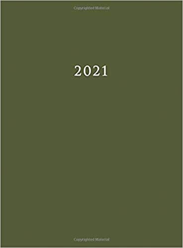 okumak 2021: Large Weekly and Monthly Planner with Army Green Cover (Hardcover)