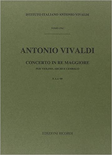 okumak Concerti Per Vl., Archi E B.C.: in Re Rv 225 Violon