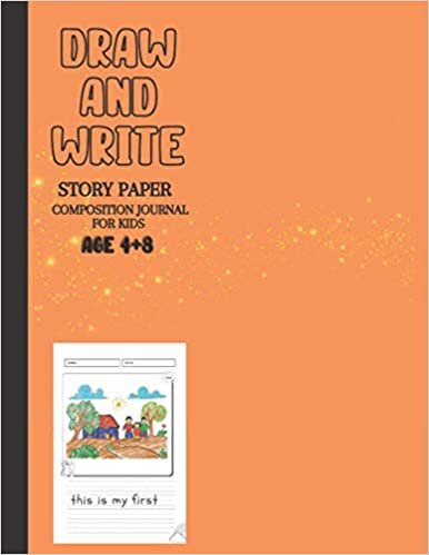 okumak Draw and Write: School Exercise Book Journal for Kids Age 4-8 Years Old With Half Page Lined Paper and Extra Drawing Space Notebook Grades K-2