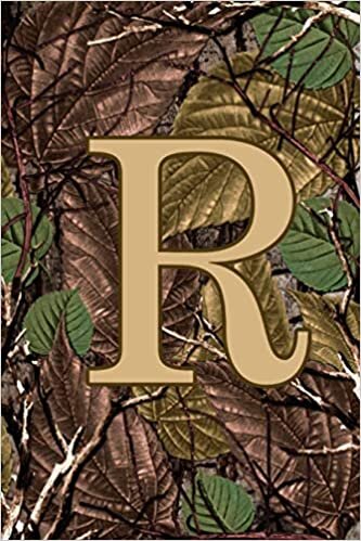 okumak R: Letter R Monogram Camo Camouflage Hunting Notebook &amp; Journal