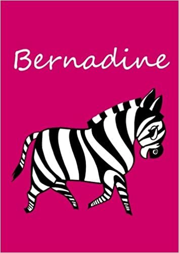 okumak Bernadine: individualisiertes Malbuch / Notizbuch / Tagebuch - Zebra - A4 - blanko