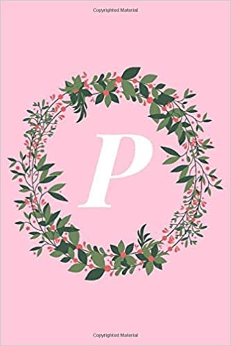 okumak P: Pink Floral Initial Notebook