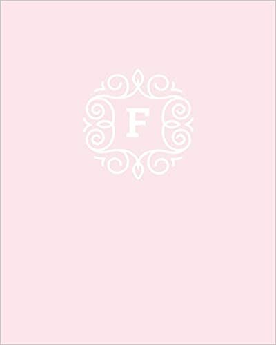 okumak F: 110 Dot-Grid Pages | Monogram Journal and Notebook with a Light Pink Background and Simple Vintage Elegant Design | Personalized Initial Letter Journal | Monogramed Composition Notebook