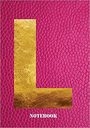 okumak L NoteBook: Letter &#39;L&#39; Notebook, Composition, Exercise or Log Study Book - Pink Cover (Gold Letters 7&quot; x 10&quot; Pink Notebook)