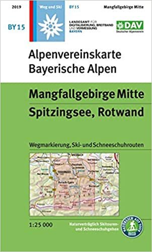 okumak Alpenvereinskarte Bayrische Alpen Blatt 15 Mangfallgebirge Mitte, Spitzingsee, Rotwand [German]