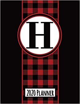 okumak 2020 Planner: Monogram F Red and Black Buffalo Plaid Dated Daily, Weekly, Monthly Planner With Calendar, Goals, To-Do, Gratitude, Habit and Mood Trackers, Affirmations and Holidays