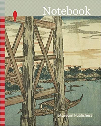 okumak Notebook: Twilight Moon at the Ryogoku Bridge (Ryogoku no yoizuki), from the series Famous Views of the Eastern Capital (Toto Meisho), c. 1831, ... 1797-1858, Japan, Color woodblock print, oban
