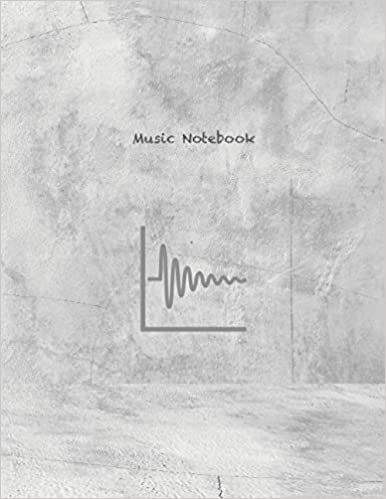okumak Music Notebook: Musicians Staff Paper 12 staves 8.5x11inch: [ Sound Wave Picture Cover ] : P Stylish