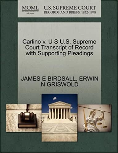 okumak Carlino v. U S U.S. Supreme Court Transcript of Record with Supporting Pleadings