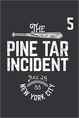 okumak Notebook: Pine Tar Incident Vintage 1983 Baseball Fan Journal &amp; Doodle Diary; 120 White Paper Numbered Plain Pages for Writing and Drawing - 6x9 in.