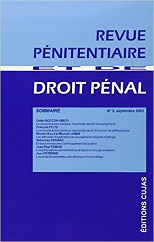 okumak Revue pénitenciaire et de droit pénal, N° 3 2003 :