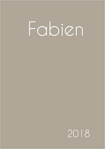 okumak 2018: Namenskalender 2018 - Fabien - DIN A5 - eine Woche pro Doppelseite