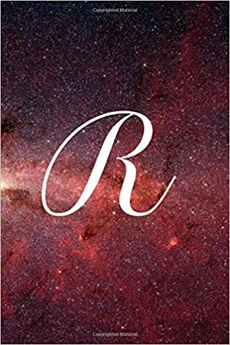 okumak R: Blank Lined Writing Journal Notebook With Monogram For Men Or Women (Milky Way Galaxy)