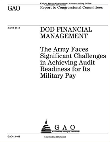 okumak DOD financial management  : the Army faces significant challenges in achieving audit readiness for Its military pay : report to congressional committees.