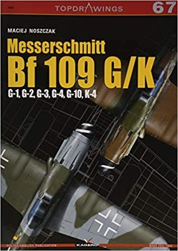 okumak Messerschmitt Bf 109 G/K - G-1, G-2, G-3, G-4, G-10, K-4 (Top Drawings)
