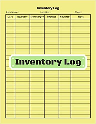 okumak Inventory log: V.17 - Inventory Tracking Book, Inventory Management and Control, Small Business Bookkeeping / double-sided perfect binding, non-perforated