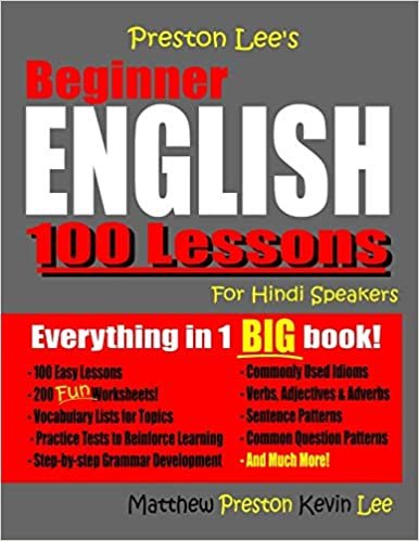 okumak Preston Lee&#39;s Beginner English 100 Lessons For Hindi Speakers