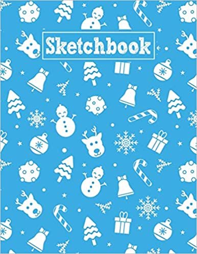 okumak Sketchbook: 8.5 x 11 Notebook for Creative Drawing and Sketching Activities with Christmas Themed Cover Design