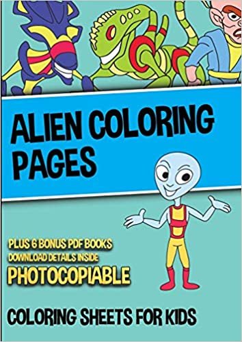 okumak Alien Coloring Pages (Coloring Sheets for Kids): An alien coloring book, full of alien coloring activity and alien coloring in. This alien coloring ... coloring sheets with 40 aliens to color.