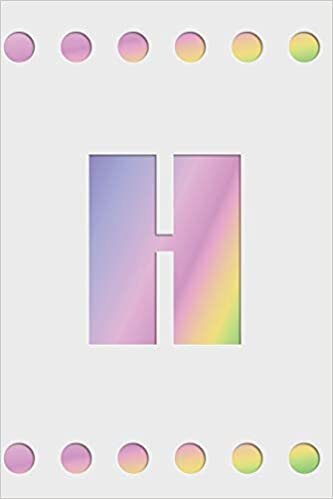 okumak H: Modern minimalist monogram journal in soft pastel gradient colors. Have the initial letter of your name beautifully displayed on a fantasy-inspired abstract background.
