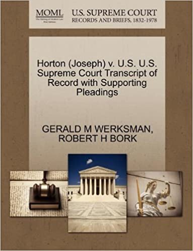 okumak Horton (Joseph) v. U.S. U.S. Supreme Court Transcript of Record with Supporting Pleadings