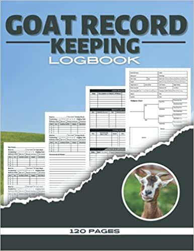okumak Goat Record Keeping Logbook: Farm management log book, 4-H and FFA projects, to record vital information and keeping track of 30 goats