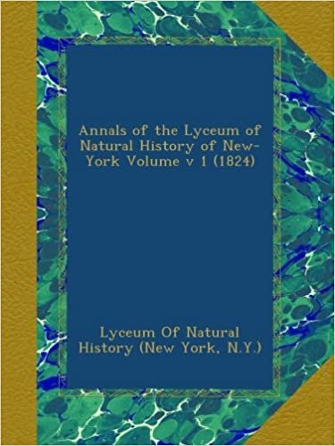 okumak Annals of the Lyceum of Natural History of New-York Volume v 1 (1824)