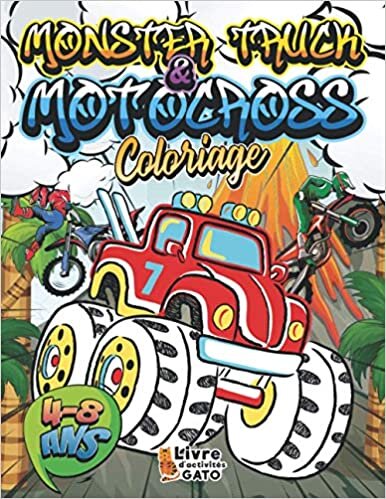 okumak Coloriage Moto cross Monster Truck 4-8 ans: Livre de coloriage enfant 40 dessins de Motocross et de Monster Truck | Coloriage d&#39;engins, voiture de ... | Coloriage Géant relaxant Zen et anti stress