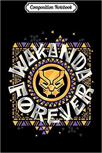 okumak Composition Notebook: Marvel Black Panther Wakanda Forever Emblem Journal/Notebook Blank Lined Ruled 6x9 100 Pages