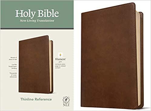 okumak NLT Thinline Reference Bible, Filament Enabled Edition (Red Letter, Leatherlike, Rustic Brown)