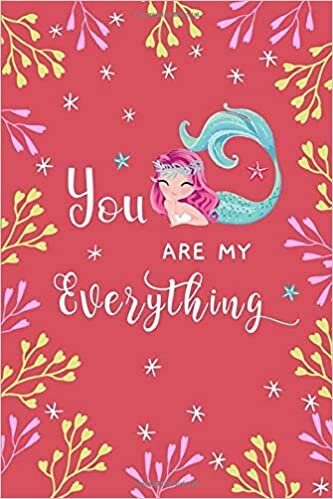 okumak You Are My Everything: 4x6 Password Notebook with A-Z Tabs | Mini Book Size | Floral Star Mermaid Design Red