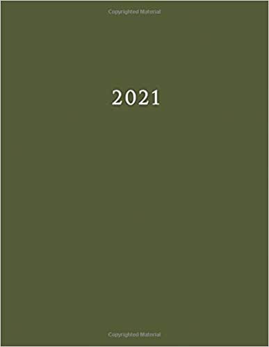 okumak 2021: Large Weekly and Monthly Planner with Army Green Cover
