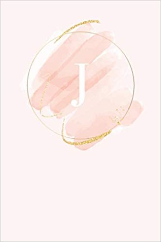 okumak J: 110  Sketchbook Pages (6 x 9)  | Light Pink Monogram Sketch and Doodle Notebook with a Simple Modern Watercolor Emblem | Personalized Initial Letter | Monogramed Sketchbook