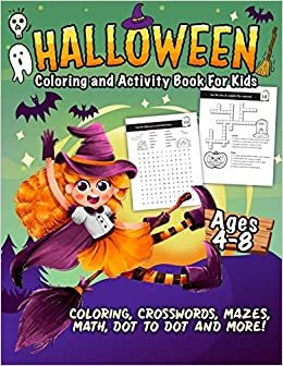 okumak Halloween Coloring and Activity Book For Kids Ages 4-8