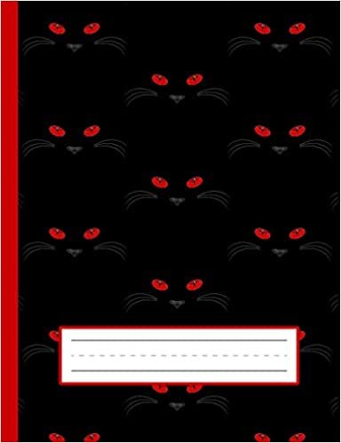 okumak Black Cats With Red Eyes - Halloween Primary Story Journal To Write And Draw For Grades K-2 Kids: Standard Size, Dotted Midline, Blank Handwriting Practice Paper With Picture Space For Girls, Boys