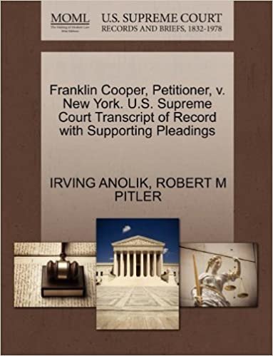 okumak Franklin Cooper, Petitioner, v. New York. U.S. Supreme Court Transcript of Record with Supporting Pleadings