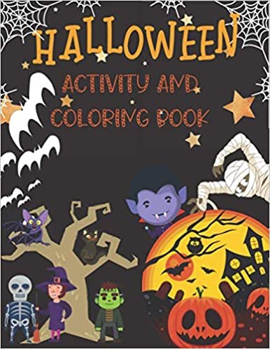 okumak Halloween Activity And Coloring Book: Fun Filled Mazes, Sudoku, Word Search and Coloring Activities