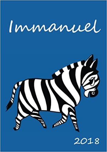 okumak 2018: personalisierter Zebra-Kalender 2018 - Immanuel - DIN A5 - eine Woche pro Doppelseite