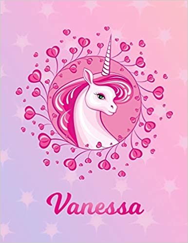 okumak Vanessa: Unicorn Sheet Music Note Manuscript Notebook Paper | Magical Horse Personalized Letter V Initial Custom First Name Cover | Musician Composer ... Notepad Notation Guide | Compose Write Songs