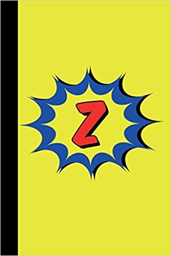okumak Z: Superhero Comic Book Style Monogram Initial Letter Z Blank Lined Notebook Journal