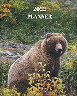 okumak 2022 Planner: Brown Bear - Monthly Calendar with U.S./UK/ Canadian/Christian/Jewish/Muslim Holidays– Calendar in Review/Notes 8 x 10 in.- Animal Nature Wildlife